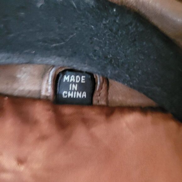 Vintage 80s IOU Leather Trench Mad Max Apocalyptic Mottled Brown Dolman Long XL - Picture 16 of 16